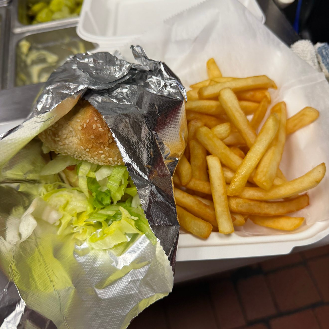 Cheese Burger Plate.