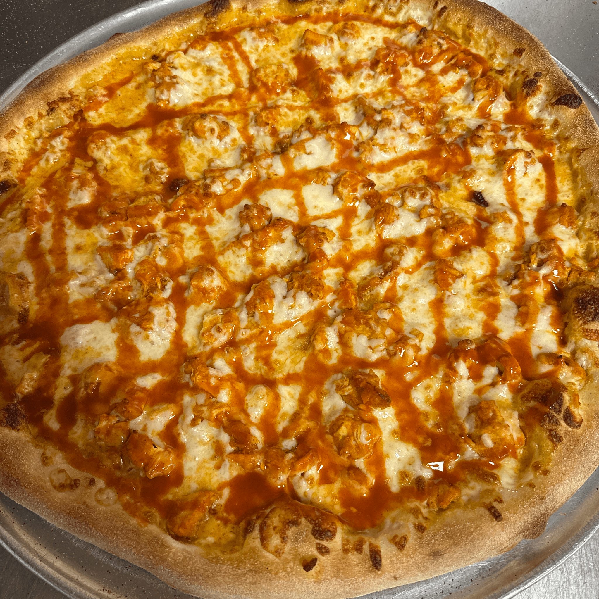 XLG Buffalo Chicken Pizza.