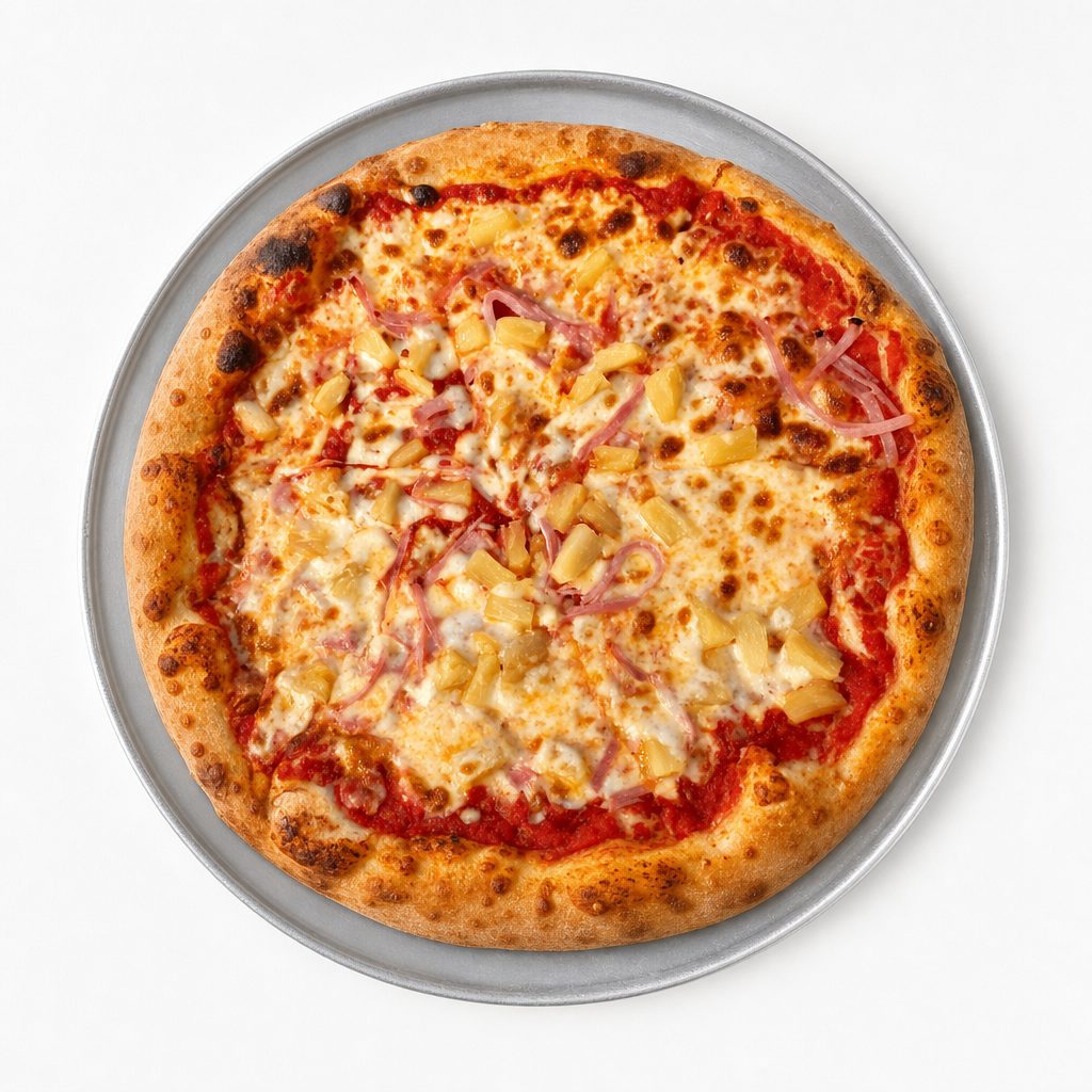 Medium Hawaiian Pizza.