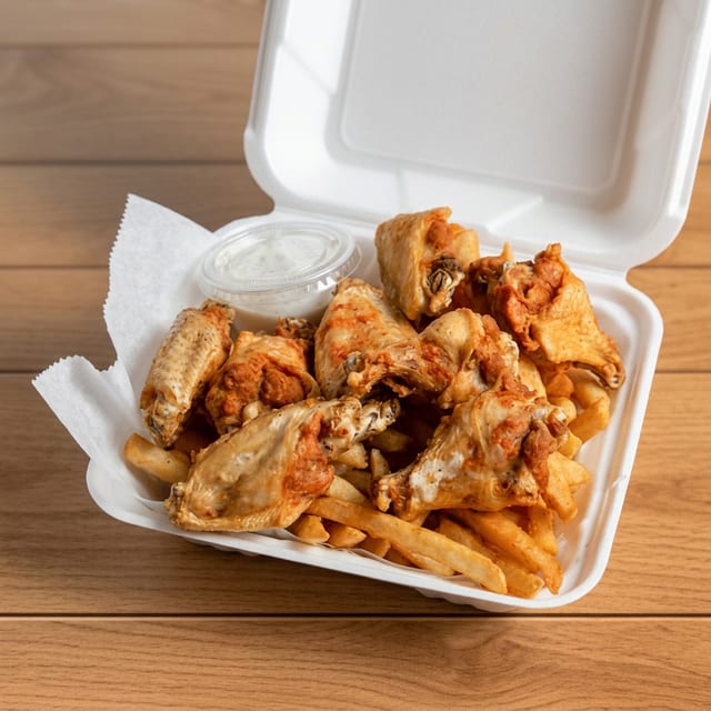 Fresh Wing Dinner.